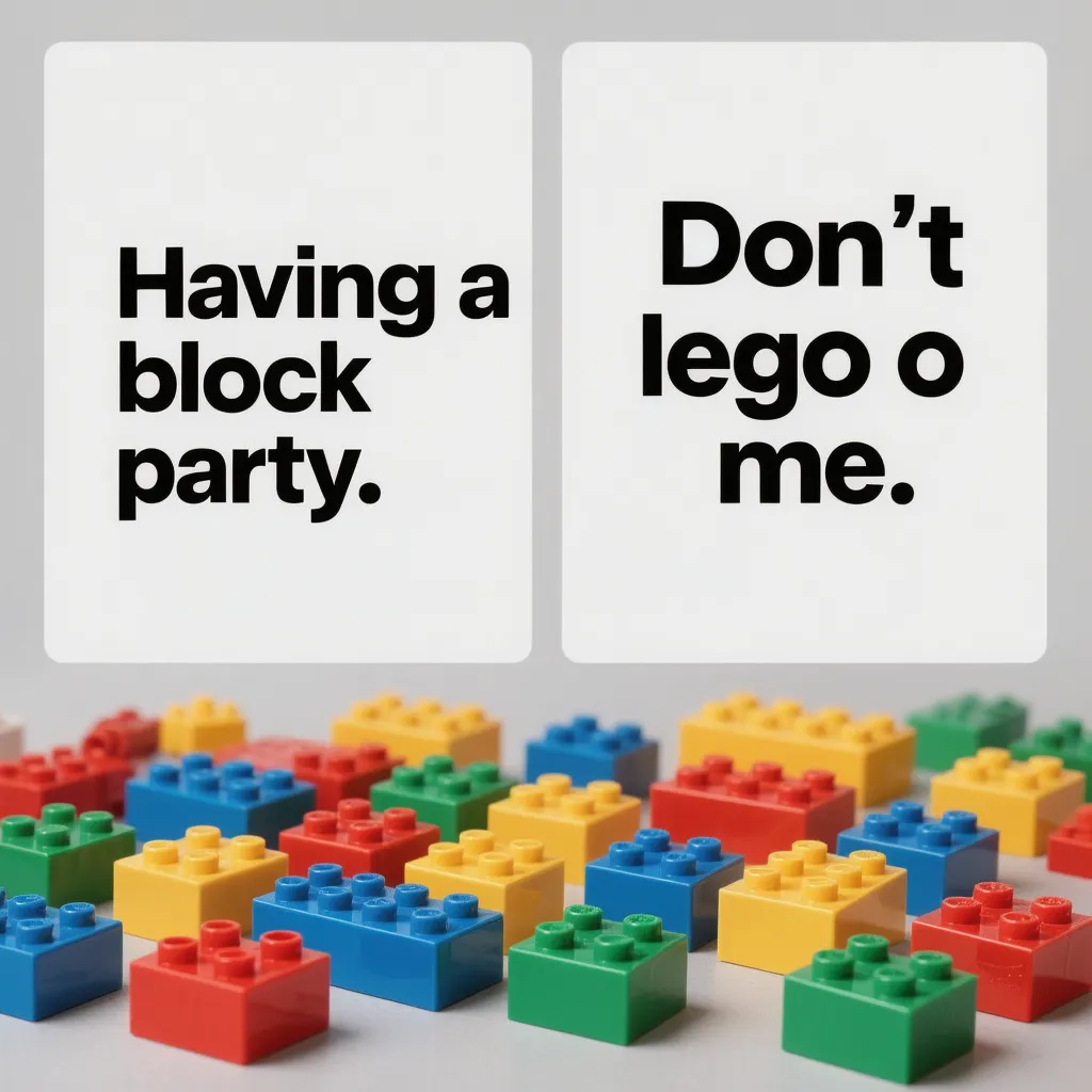 Lego Puns for Birthday Cards