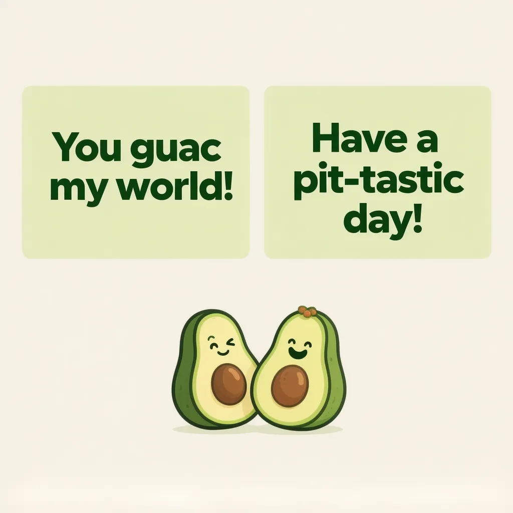 Cute Avocado Puns for Friends and Valentines